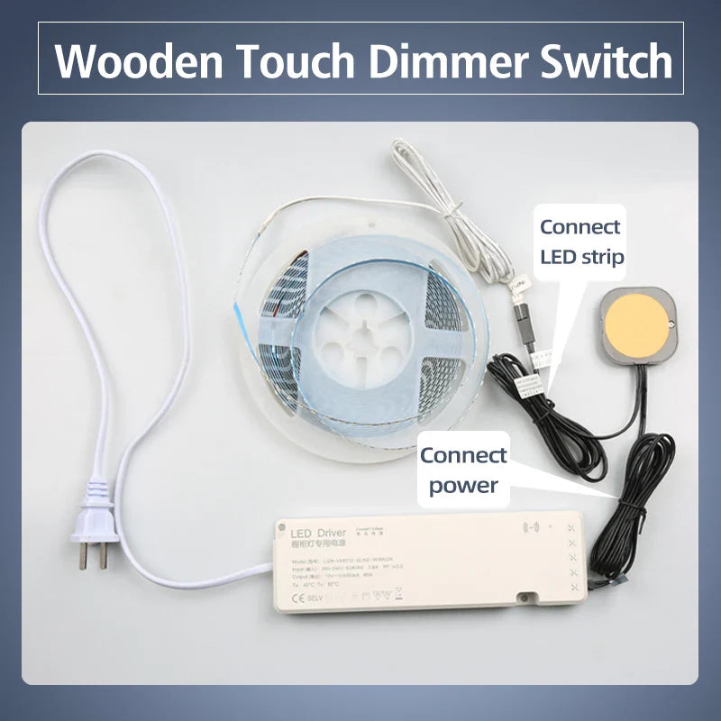 40mm Penetrating Touch Sensor Switch – 12V/24V 60W Induction LED Switch for Wood, Stone & Plastic Boards
