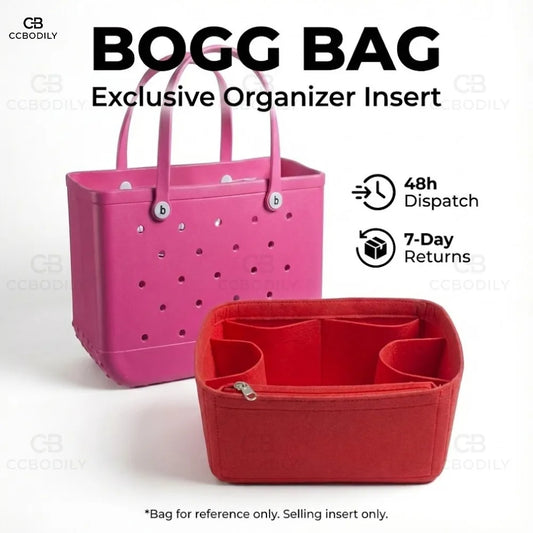 Felt Bag Organizer Insert for Bogg Bag – Large Multi-Pocket Inner Divider & Tote Shaper for Rubber Beach & Travel Bags