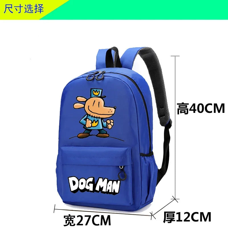New Dog Man Kids Backpack — Large-Capacity Cartoon Schoolbag for Boys, Children’s School Supplies & Gifts