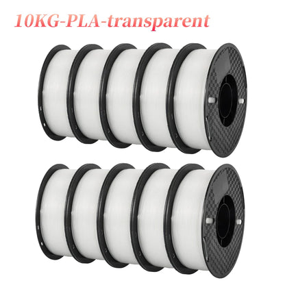 KINGROON 3D Printer Filament 22LBS — 10 Rolls 1KG 1.75mm PETG & PLA, Eco-Friendly Mixed Colors, High Toughness