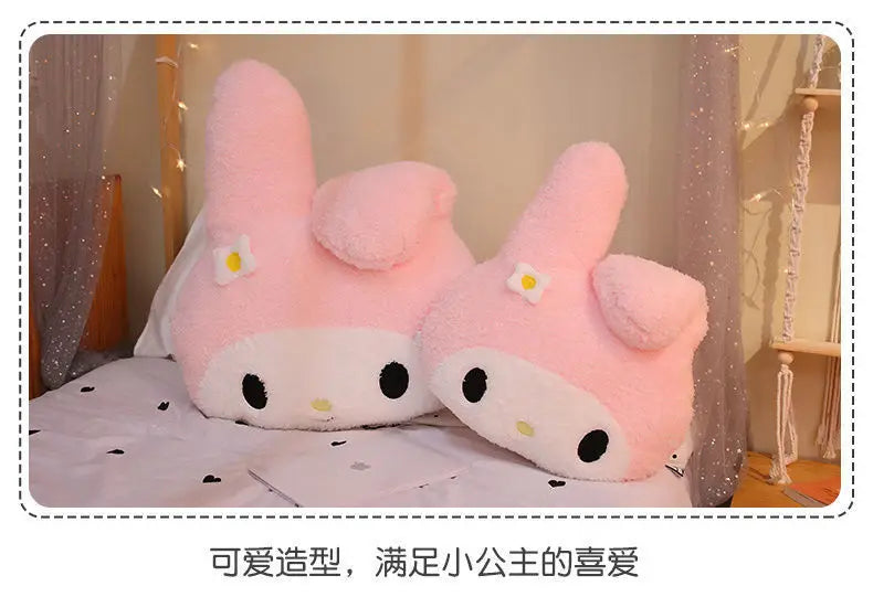 Sanrio My Melody & Kuromi Plush Dolls – Cute Soft Stuffed Animal Pillow, Cartoon Plush Toy for Girls’ Birthday & Christmas Gifts
