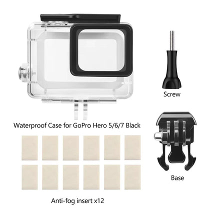 Protective Plastic Frame Case for GoPro Hero 5/6/7 Black – Durable Action Camera Cage Housing Shell Replacement Accessory for Mounting & Protection