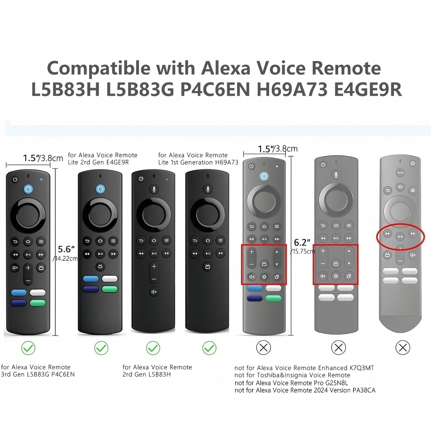 Silicone Remote Control Cover Stand - Protective Case for Fire TV Stick & Alexa Voice Remote Models