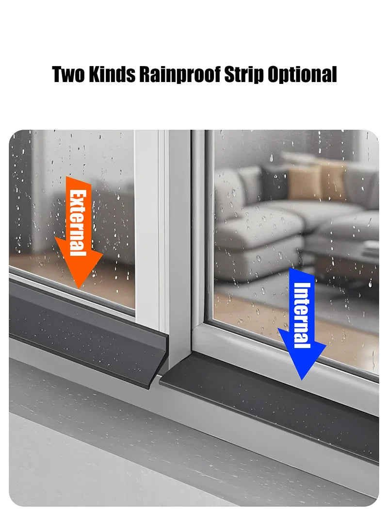 Aluminum Alloy Window Water Blocking Bar – Rain Flashing Board & Waterproof Sealing Strip for Home Windows