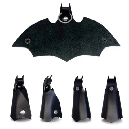 Superhero Bruce Wayne Leather Keychain – Unisex Bat Cosplay Waist Key Holder & Fashion Keyring Gift