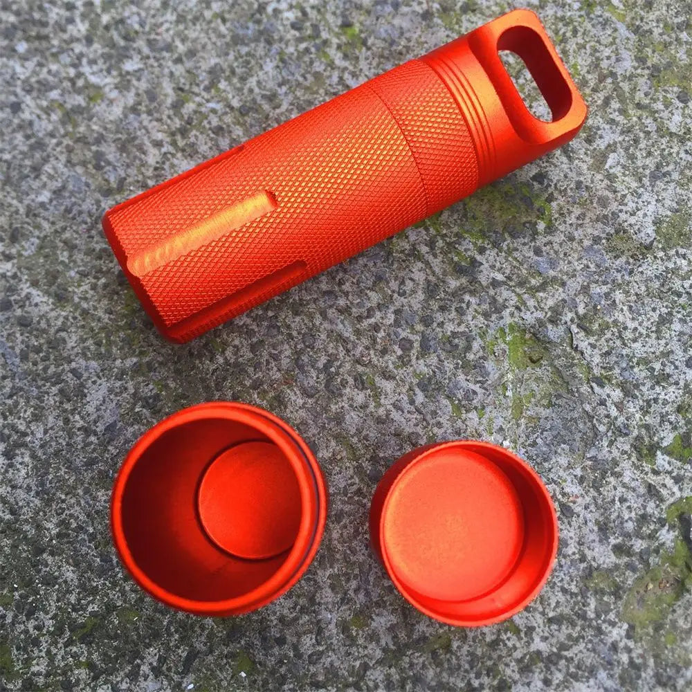 New Aluminum EDC Survival Kit – Waterproof Seal Bottle Capsule, Airtight Pill Case, Outdoor Tools Storage Container