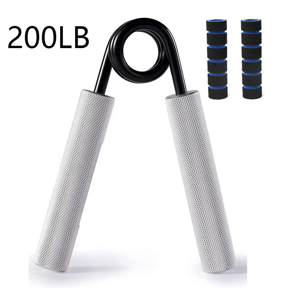 Aluminum Alloy Hand Gripper with Sponge Sleeve — Spring Steel Fitness Trainer for Arm & Finger Strength, Home Gym for Men