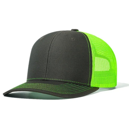 Unisex Curved Brim Trucker Hat - Breathable Summer Mesh Baseball Cap for Men & Women
