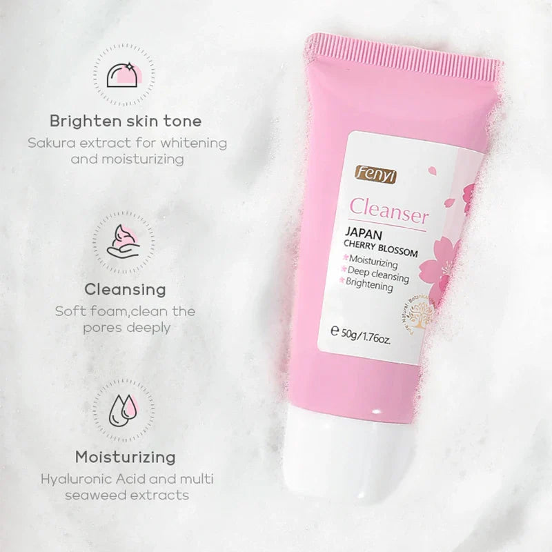 Vitamin C Facial Cleanser — Deep Cleansing, Moisturizing Face Wash Foam, Blackhead Removal Skincare