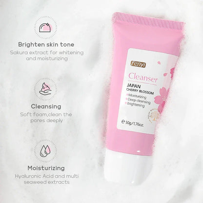 Vitamin C Facial Cleanser — Deep Cleansing, Moisturizing Face Wash Foam, Blackhead Removal Skincare