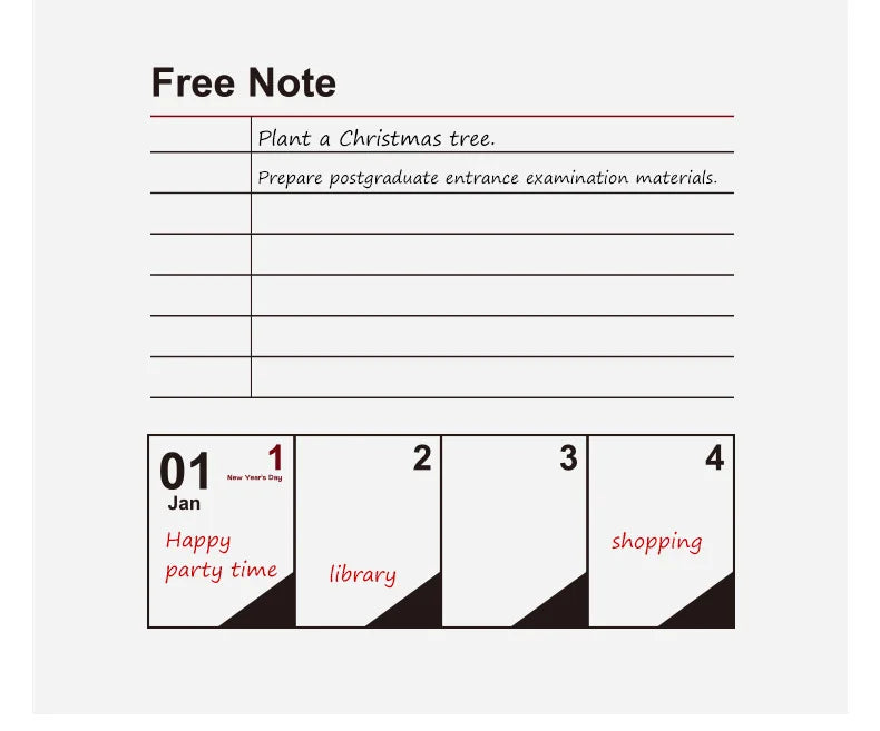 2025 2024 Large Wall Calendar Planner Sheet – Kawaii To-Do List & Schedule Organizer for Office & Home