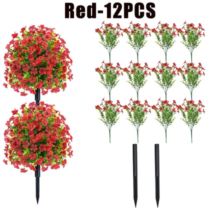 Artificial Eucalyptus Flowers - Faux Greenery Bouquet for Weddings, Home Decor & Vase Arrangements