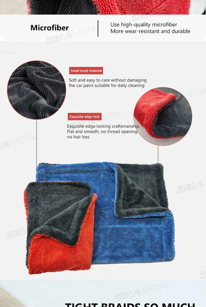 SEAMETAL 1200GSM Microfiber Car Towel – Ultra-Soft Heavy-Duty Drying & Detailing Cloth