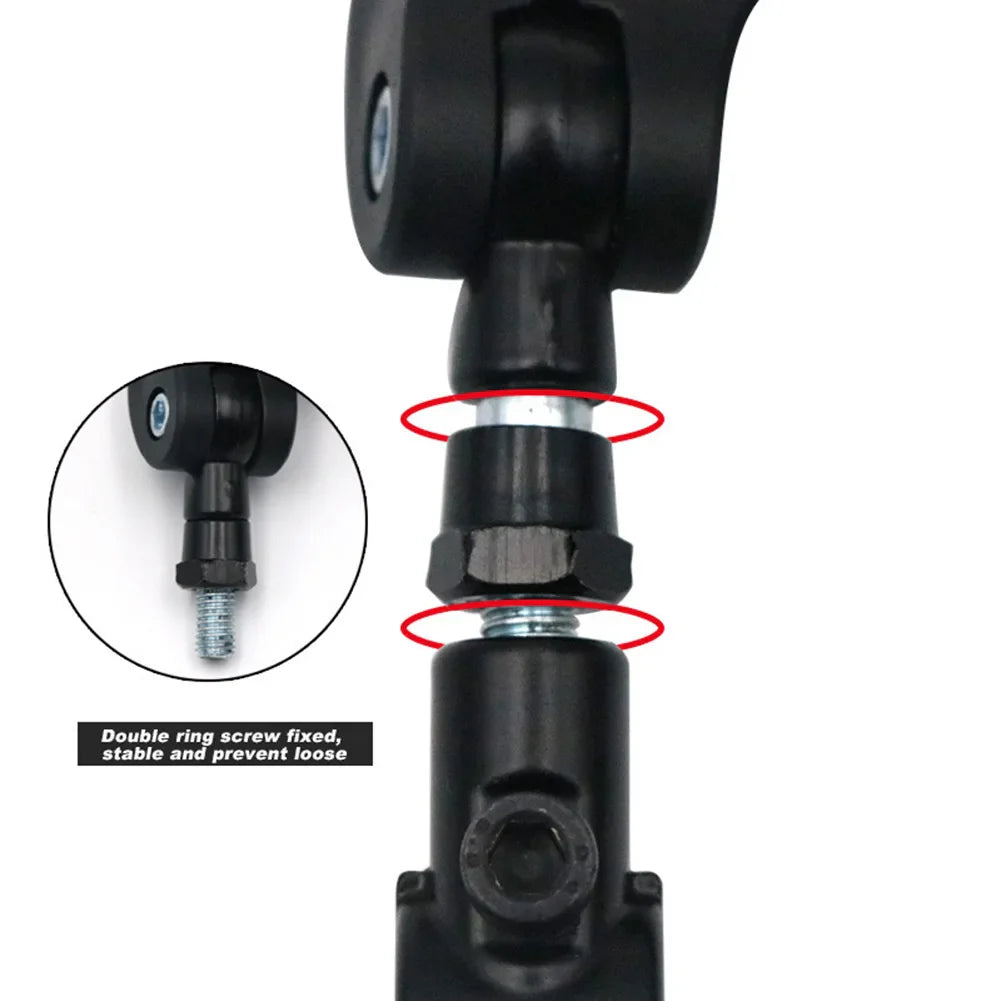 Adjustable Bicycle Rear View Mirror – Rotatable Handlebar Reflector with Wide-Angle Back Sight & Installation Tools