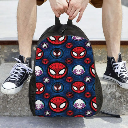 Custom Spider-Man Web Backpack – Water-Resistant School & College Bag for Men and Women