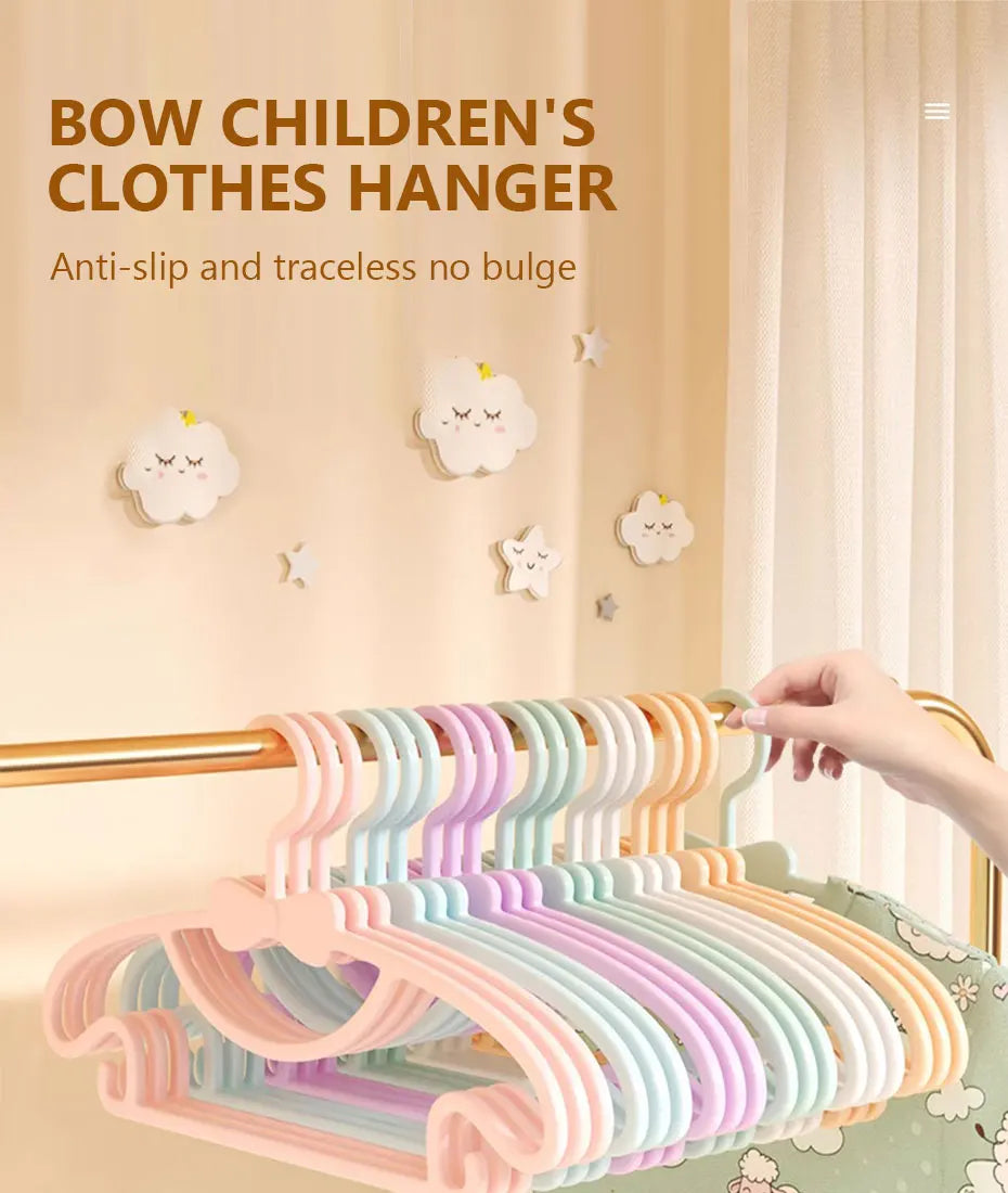 Baby Clothes Hangers – 10PCS Cute Kids Hanger Clips for Closet & Display