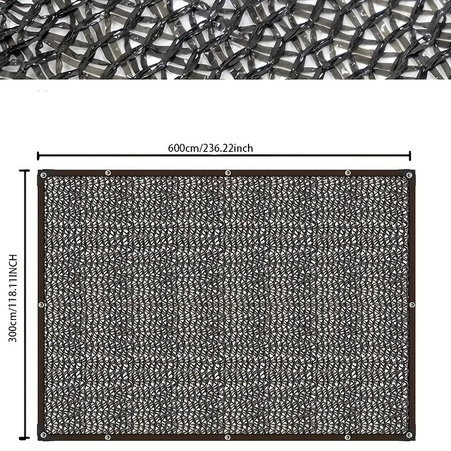 Black Shade Cloth Cover - UV Sunblock Mesh Net with Grommets for Pergola, Greenhouse, Garden & Patio Canopy