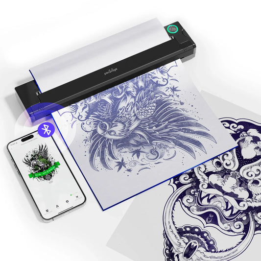PeriPage P90 Wireless Thermal Tattoo Stencil Printer – Includes 5pcs Free Transfer Paper