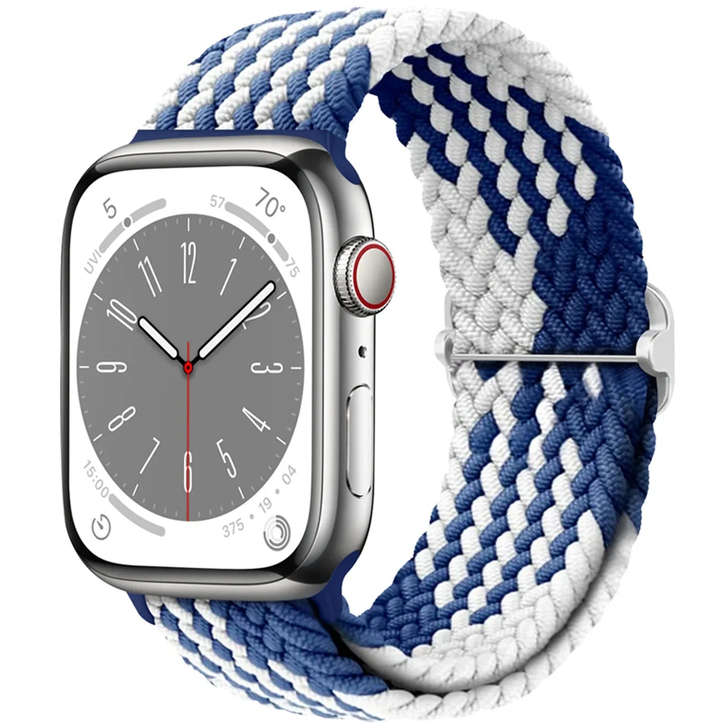 Elastic Braided Solo Loop Apple Watch Band – Adjustable Stretch Strap for Series SE, 5–11 & Ultra 3 (40mm–49mm)