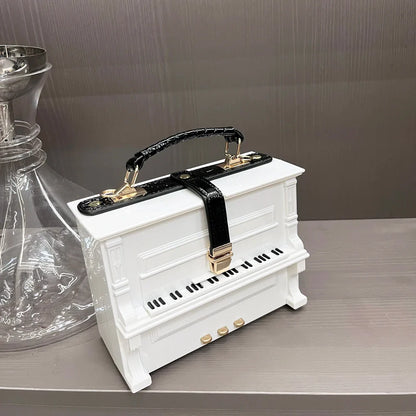 Luxury Designer Piano-Shaped Handmade Crossbody Shoulder Bag for Women – Elegant Purse, Messenger & Banquet Bag