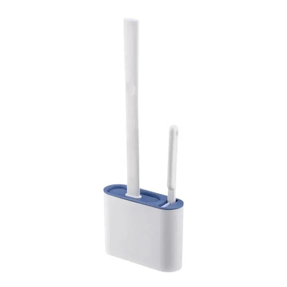 Wall Mounted Silicone Toilet Brush - Quick Drying Waterproof WC Cleaner with Soft Bristles Bathroom Accessory
