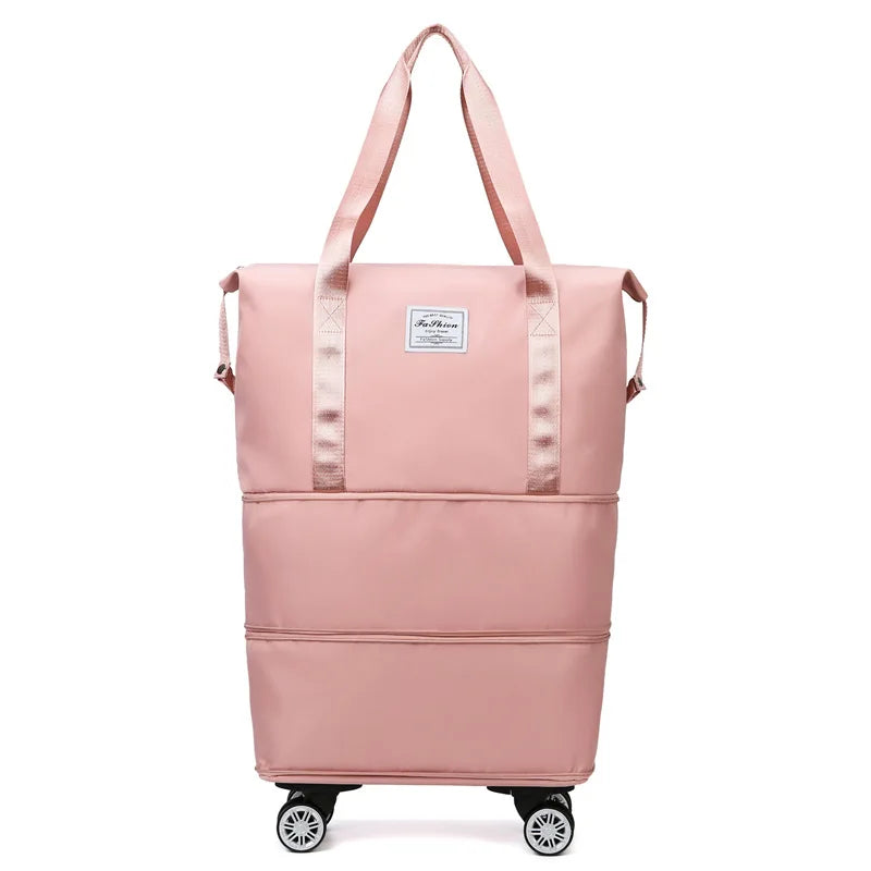 Oxford Cloth Large Travel Bag — Dry & Wet Separation, Detachable Universal Wheel Luggage