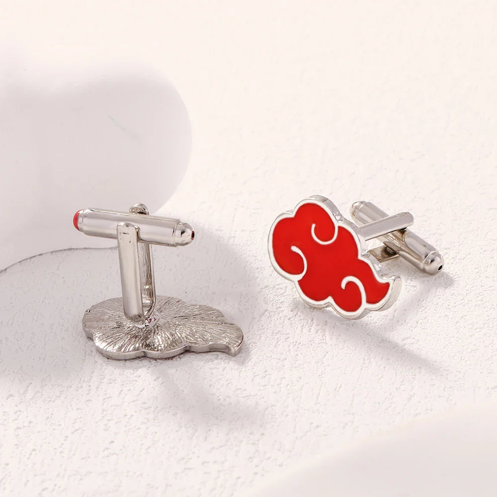New Cloud Red Cufflinks for Men – Modern Metal Sleeve Buttons, Wholesale Gemelos