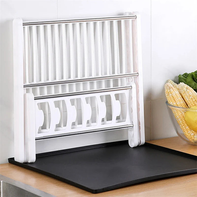 Kitchen Sink Organizer Rack — Adjustable Dish Drying Shelf for Bowls, Plates & Storage, Desktop Holder Accessories