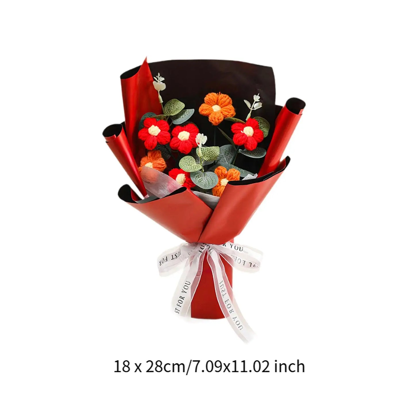 Knitted Flower Bouquet — Crochet Home Decor for Teacher’s Day, Birthday & Anniversary