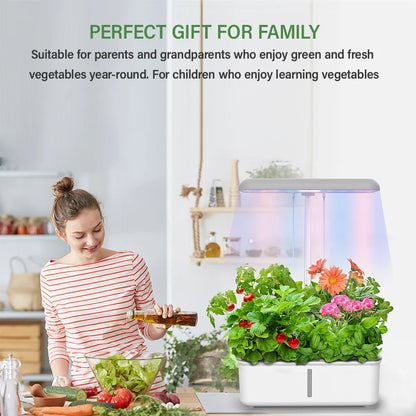 Tuya WiFi Hydroponics System – LED Smart Soilless Indoor Planting Machine with Self-Watering Planter for Home Gardening