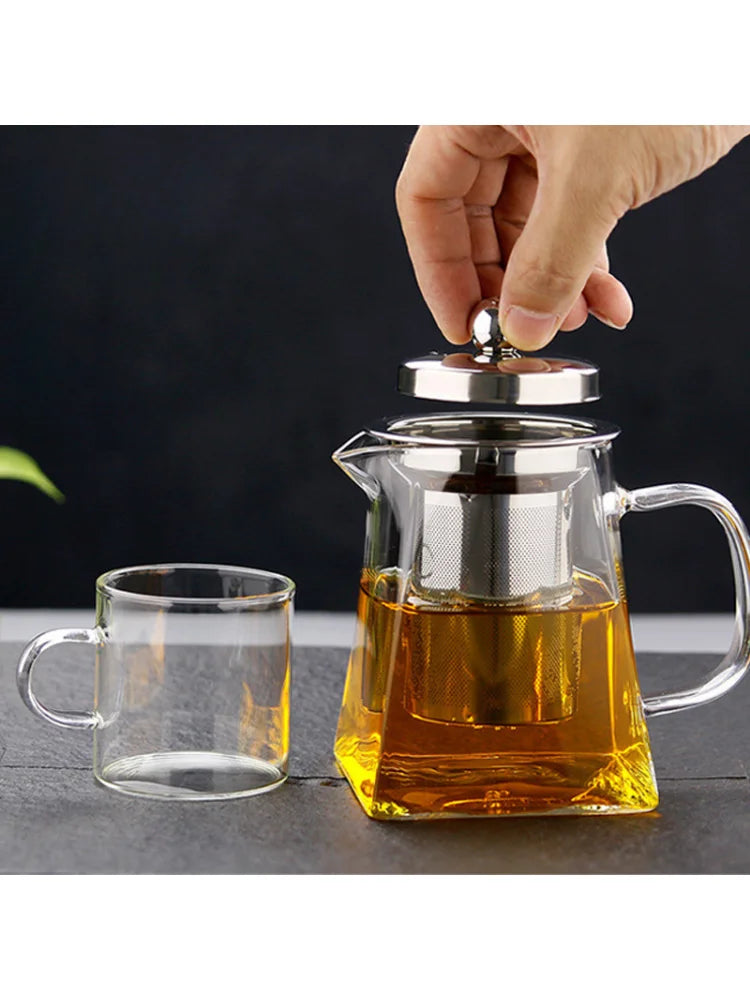 Glass Teapot with Infuser Tea Set - Kettle Maker Jug for Home, Kitchen, Dining & Bar Teaware