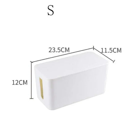 Cable Storage Box & Wire Organizer – Power Strip, Socket & Charger Management Case for Desk and Network Cables