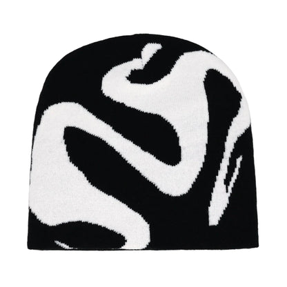 Y2K Letter Knitted Beanie Cap – Unisex Winter Autumn Warm Ski Skullcap, Hip Hop Streetwear Ear Cover Hat for Men & Women
