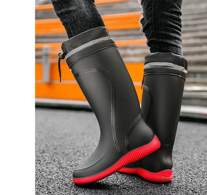 Men’s Waterproof Rain Shoes – Four-Season Non-Slip Soft Sole Outdoor Work & Water Boots