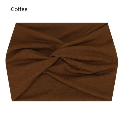 Wide Elastic Headband for Women – Yoga, Pilates, Running & Cycling Sweatband Hairband Turban Makeup Hair Hoop