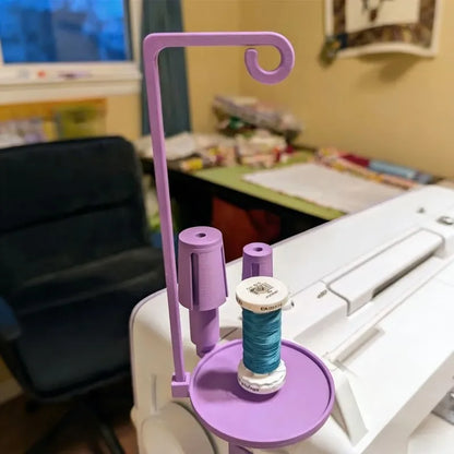 Sewing Machine Threader & Spool Holder - Stable Thread Feeding Guide and Spool Organizer