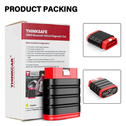 Thinkcar Thinksafe OBD2 Bluetooth Scanner – All-System Car Code Reader with 5 Reset Functions