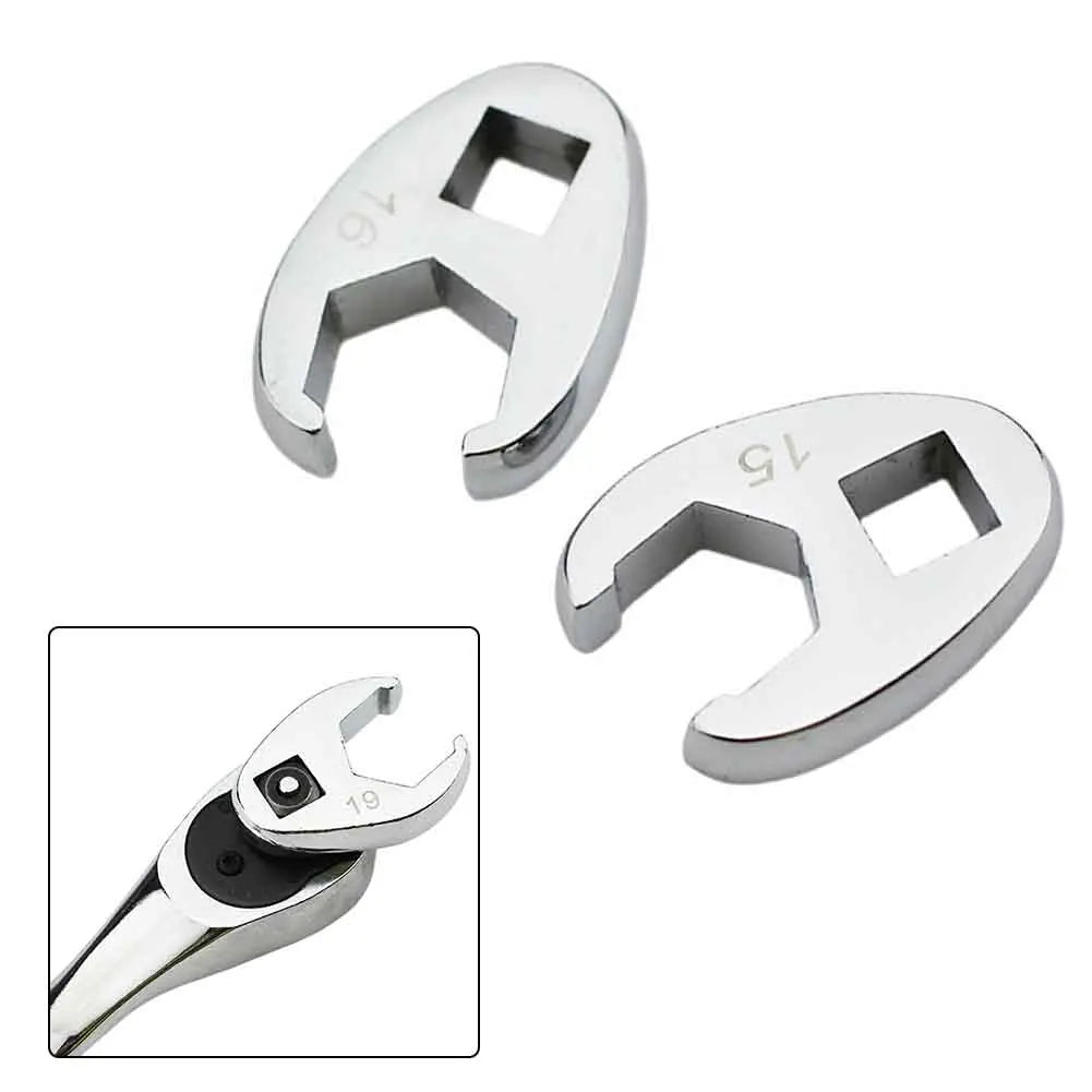 10pcs 3/8" Drive Crowfoot Wrench Set — 10-22mm Metric Open-End Spanners for Torque Wrench