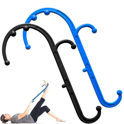 Back, Neck & Foot Massager Hook Cane — Trigger Point Therapy & Self-Massage Tool with Back Scratcher