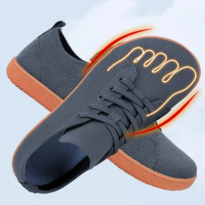 Wide Toe Barefoot Shoes — Men’s & Women’s Minimalist Walking Sneakers with Zero Drop Sole and Breathable Mesh