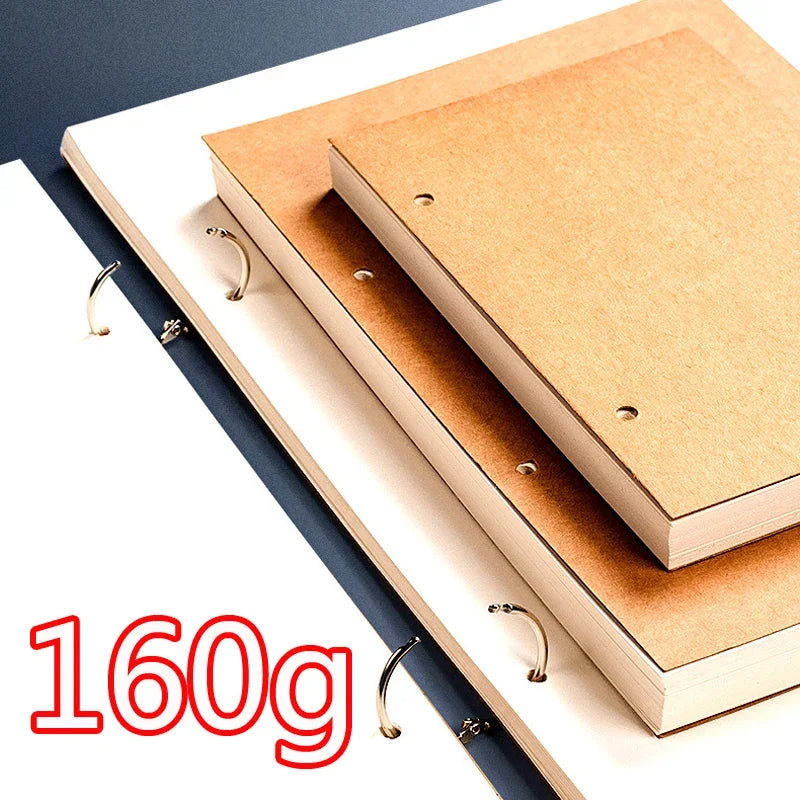 Professional A4 A5 8K 16K 32K Sketchbook – Thick Loose-Leaf Drawing Paper for Artists & Students