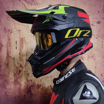 Off-Road Motorcycle Helmet - Bicycle Downhill AM DH Mountain Bike Casco, Cross & Motocross Safety Helmet