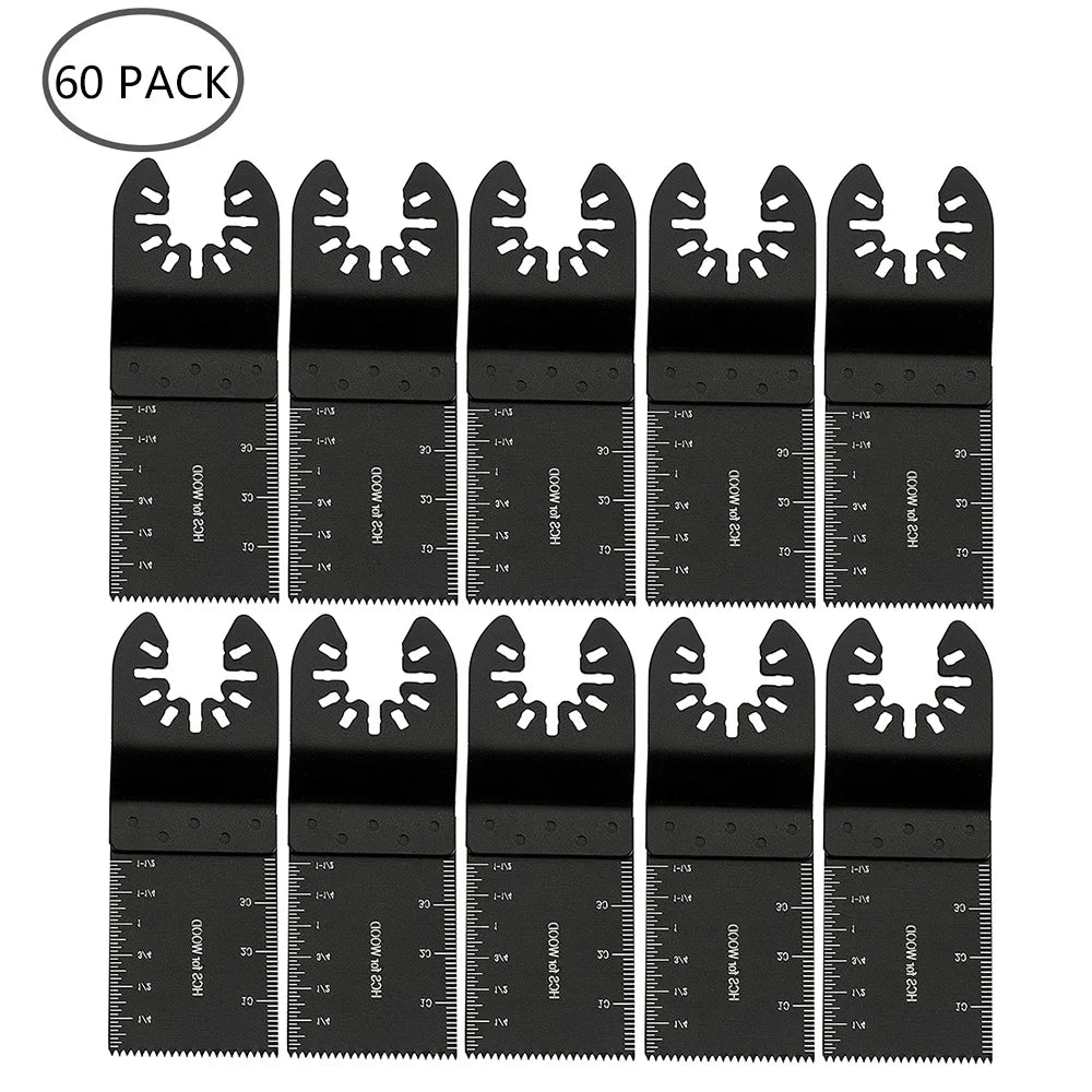 Universal Oscillating Saw Blades - 5-60PCS Multi Tool Cutting Blades with Scale for Wood, Dremel, Milwaukee & DIY Projects