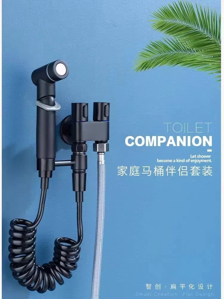 Toilet Cleaning Bidet Sprayer Set - Portable Cold Water Handheld Bathroom Wash for Toilet & Anal Douche Accessories