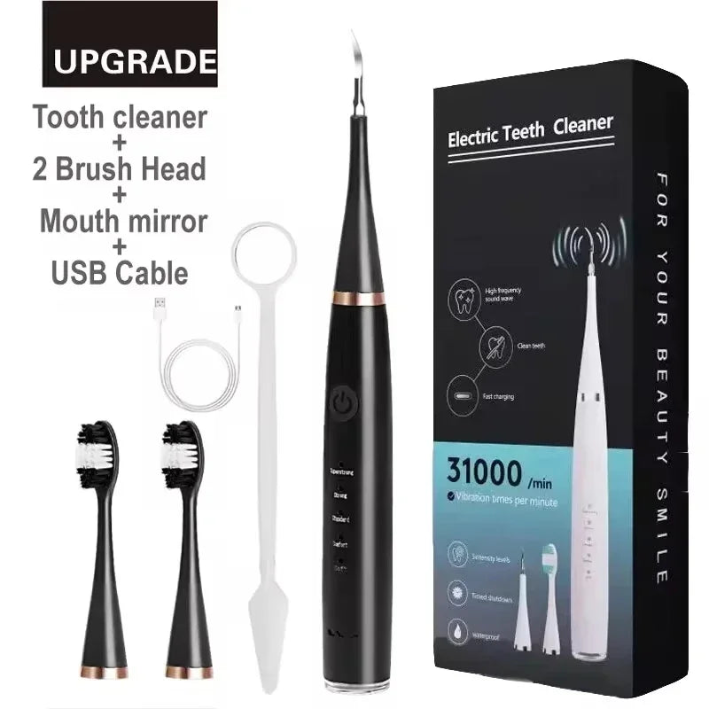 Electric Sonic Toothbrush 3-in-1 – Tartar Removal, Teeth Whitening, USB Charging, Replaceable Brush Head for Oral Care