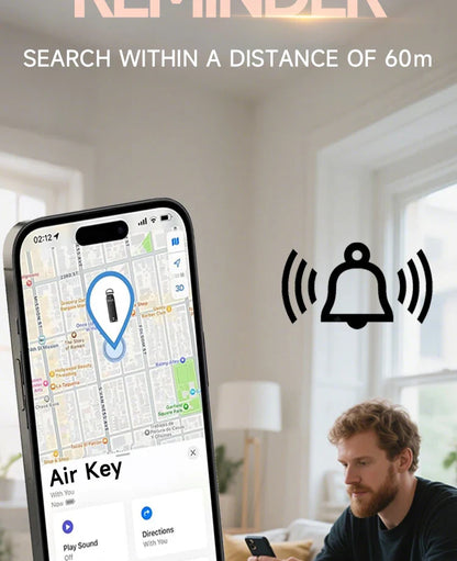 Key Organizer with Apple Find My — Built-In AirTag Holder, Holds 2–6 Keys, Car Keychain GPS Tracker (iOS Only)