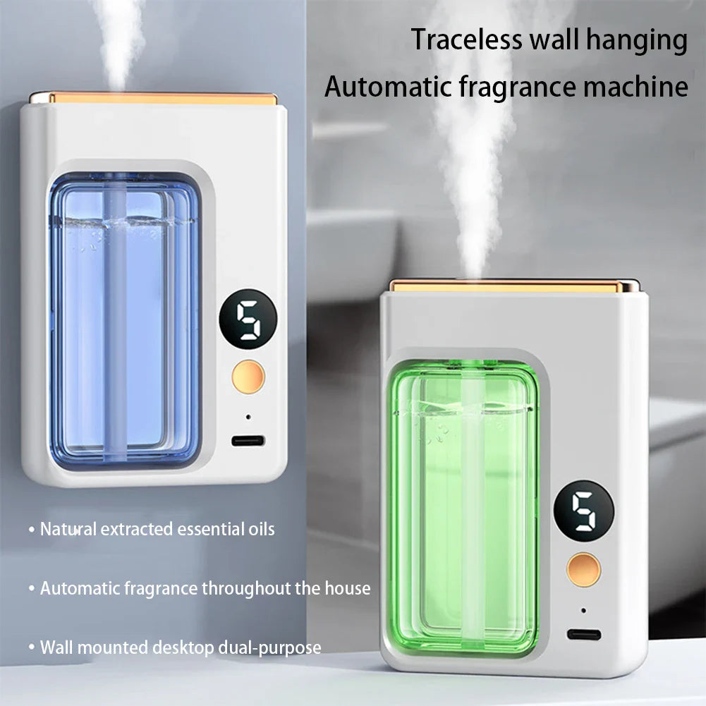 50ml Desktop Aromatherapy Oil Diffuser Machine – USB Smart Air Purifier with Display – Car Air Freshener and Home Bathroom Deodorizer
