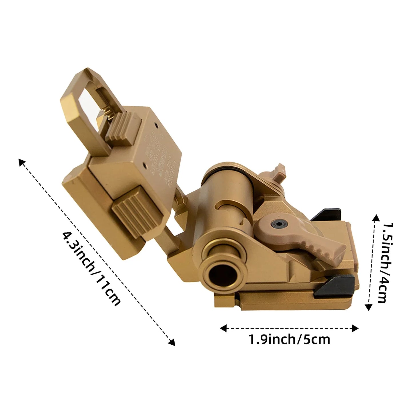 BOOIU Tactical Helmet Night Vision Mount – Metal NVG Mount for L4G24 PVS15/18 Goggles, Combat Helmet Accessories