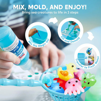 JOYFY Magic Fairy Water Gel Kit — 10-Color Gel Toy Set with Preserving Bottles for Kids Gifts & Party Favors