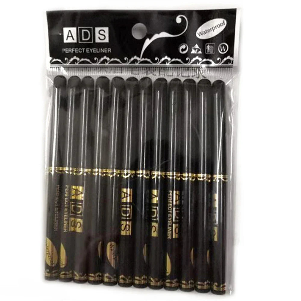 2pcs Waterproof Black & Brown Eyeliner Pencils – Smudge-Proof Long-Lasting High-Pigment Eye Makeup for Beginners